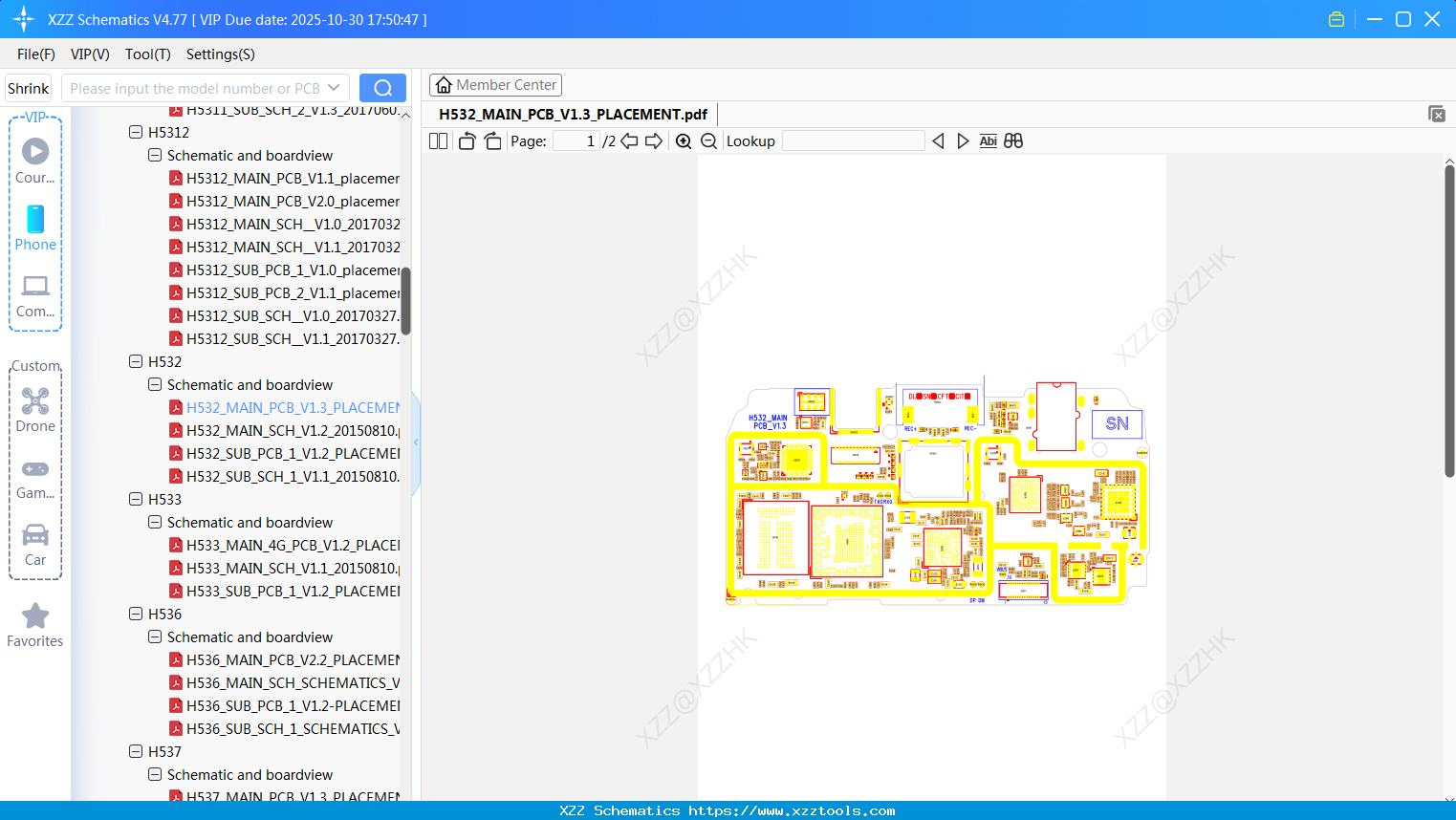 Infinix H532_MAIN_PCB_V1.3_PLACEMENT